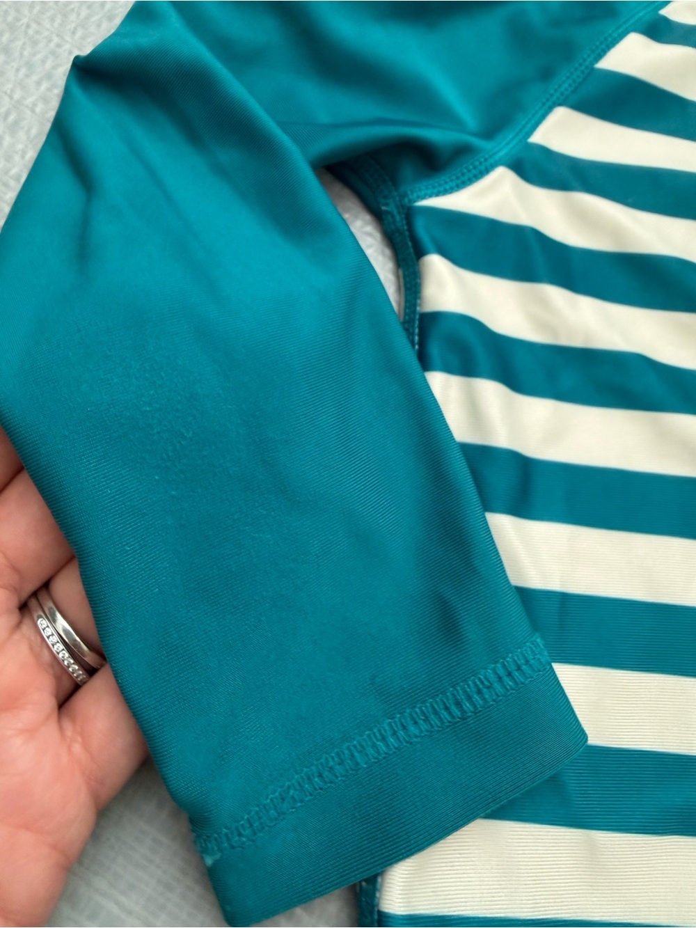 Tea Collection - Striped Rash Guard Swimsuit, 2T - Picture 5 of 7